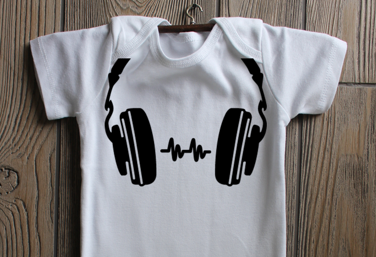 Headphones Onesie Harper + Hudson