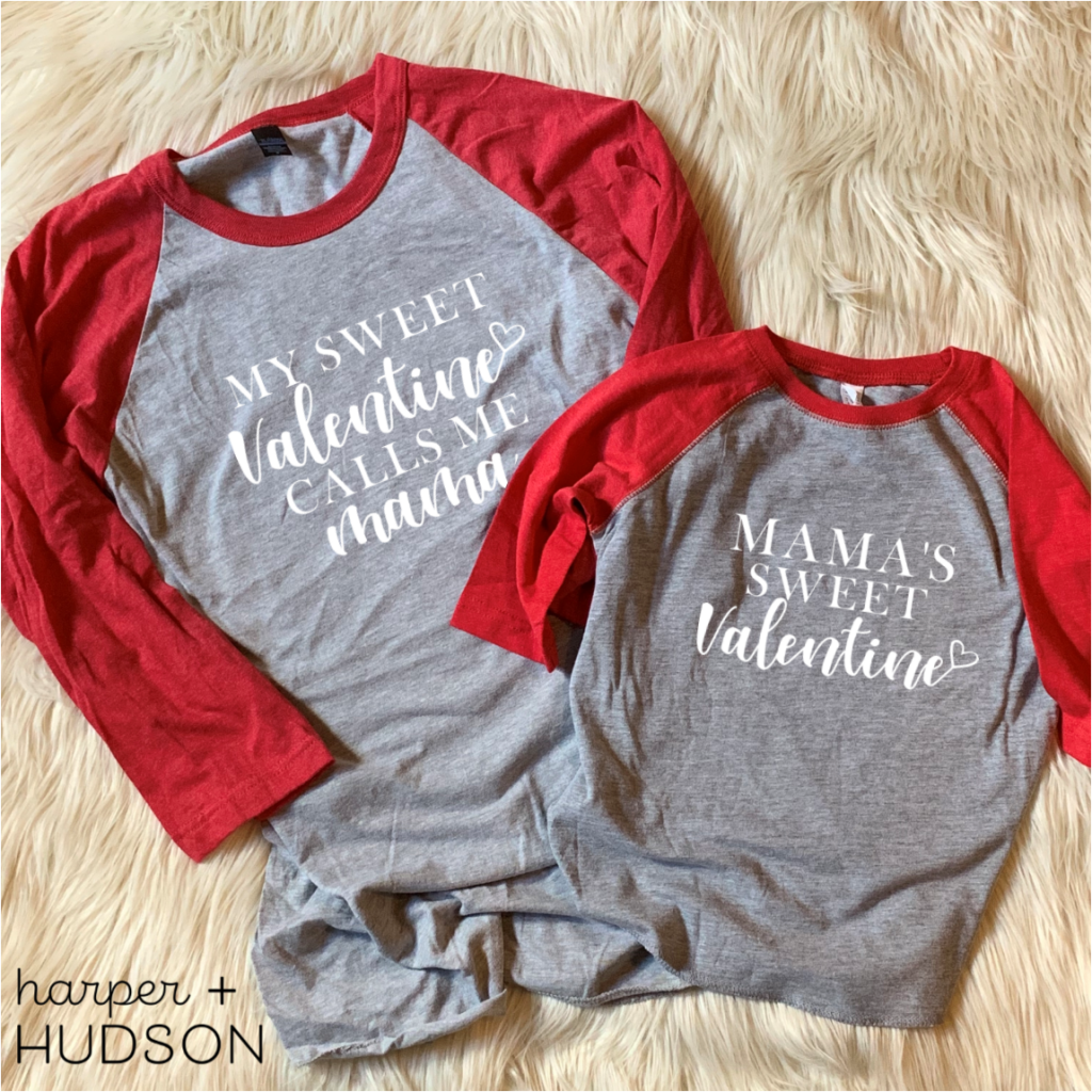 Valentine's Baby Boy Outfit: Mommy's Valentine Raglan & Harem Pants