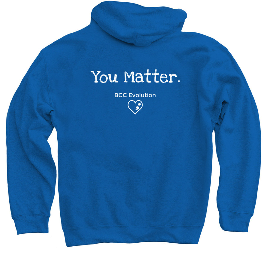 you matter hoodie blue